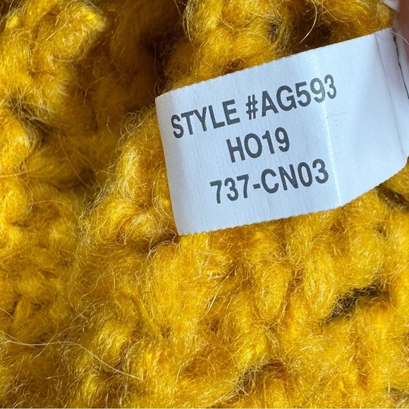 Madewell Windemere Pointelle Pullover Golden Sunset Mustard Yellow Sweater Small - Picture 15 of 16